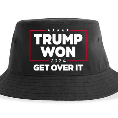 Trump Won 2024 Get Over It 47th President Sustainable Bucket Hat