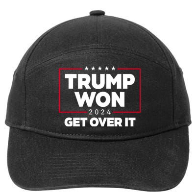 Trump Won 2024 Get Over It 47th President 7-Panel Snapback Hat