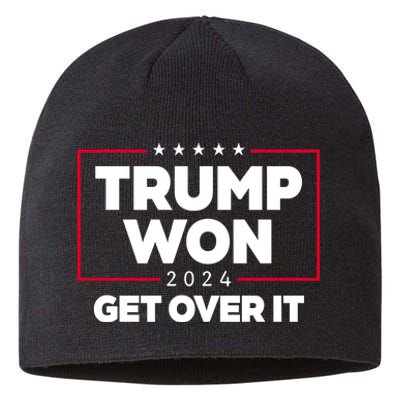 Trump Won 2024 Get Over It 47th President Sustainable Beanie