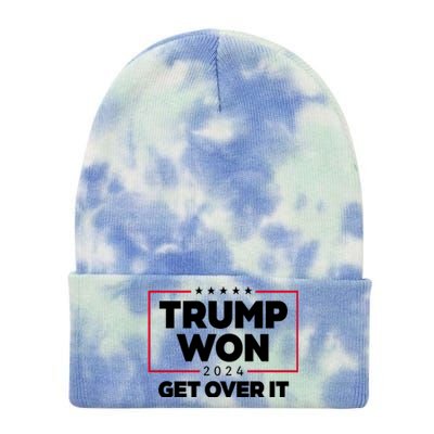 Trump Won 2024 Get Over It 47th President Tie Dye 12in Knit Beanie