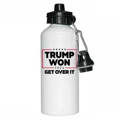 Trump Won 2024 Get Over It 47th President Aluminum Water Bottle