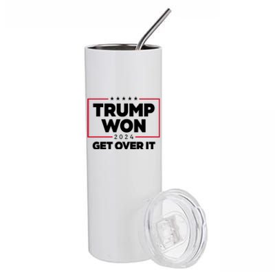 Trump Won 2024 Get Over It 47th President Stainless Steel Tumbler