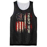 Trump Won 2024 Election President 47 Th American Flag Mesh Reversible Basketball Jersey Tank