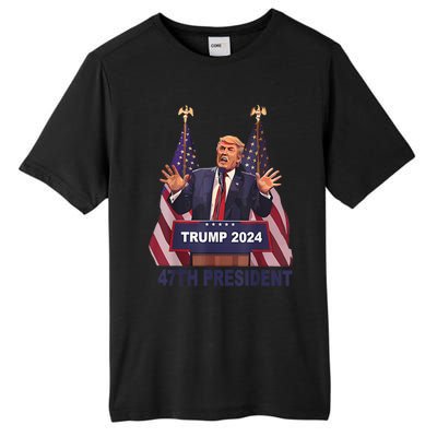 Trump Won 2024 President 47th Of White House Donald Trump Tall Fusion ChromaSoft Performance T-Shirt