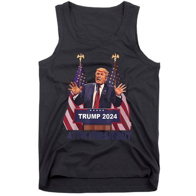 Trump Won 2024 President 47th Of White House Donald Trump Tank Top