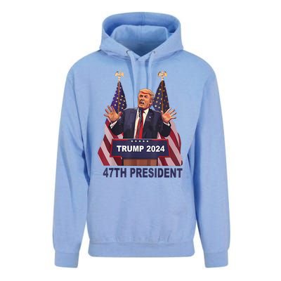 Trump Won 2024 President 47th Of White House Donald Trump Unisex Surf Hoodie