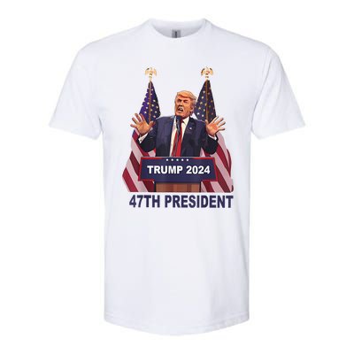 Trump Won 2024 President 47th Of White House Donald Trump Softstyle CVC T-Shirt