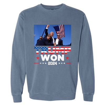 Trump Won 2024 Get Over It 47th Us President Garment-Dyed Sweatshirt