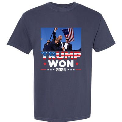 Trump Won 2024 Get Over It 47th Us President Garment-Dyed Heavyweight T-Shirt