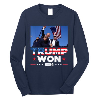 Trump Won 2024 Get Over It 47th Us President Long Sleeve Shirt