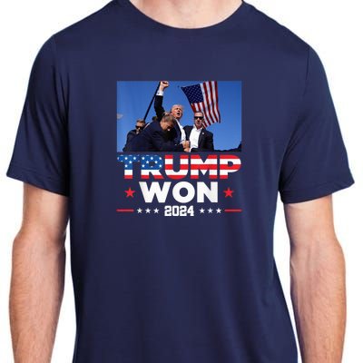 Trump Won 2024 Get Over It 47th Us President Adult ChromaSoft Performance T-Shirt