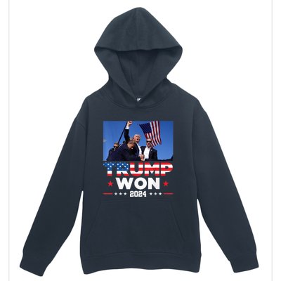 Trump Won 2024 Get Over It 47th Us President Urban Pullover Hoodie