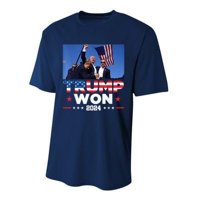 Trump Won 2024 Get Over It 47th Us President Performance Sprint T-Shirt