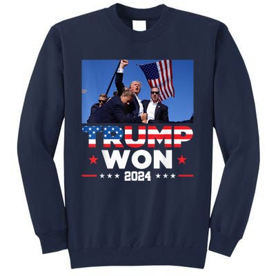 Trump Won 2024 Get Over It 47th Us President Tall Sweatshirt