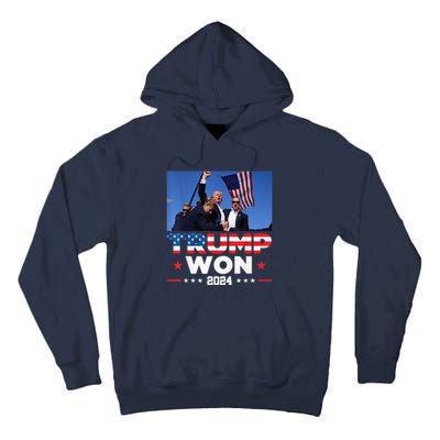 Trump Won 2024 Get Over It 47th Us President Tall Hoodie