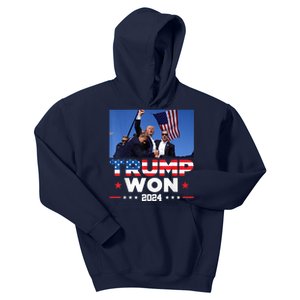 Trump Won 2024 Get Over It 47th Us President Kids Hoodie