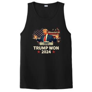 Trump Won 2024 President 47th Election Us Flag PosiCharge Competitor Tank