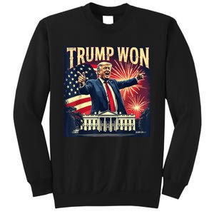 Trump Won 2024 Election President 47th White House American Sweatshirt