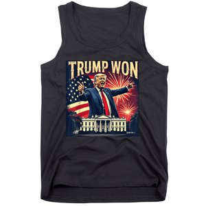 Trump Won 2024 Election President 47th White House American Tank Top