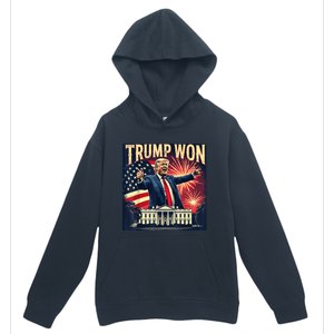 Trump Won 2024 Election President 47th White House American Urban Pullover Hoodie