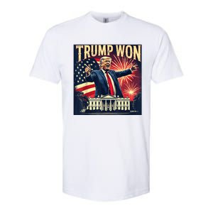 Trump Won 2024 Election President 47th White House American Softstyle CVC T-Shirt