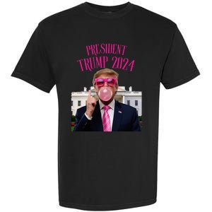 Trump Won 2024 President Trump Blowing Garment-Dyed Heavyweight T-Shirt