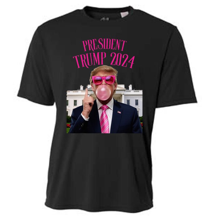 Trump Won 2024 President Trump Blowing Cooling Performance Crew T-Shirt