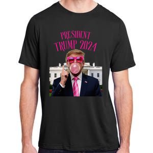 Trump Won 2024 President Trump Blowing Adult ChromaSoft Performance T-Shirt