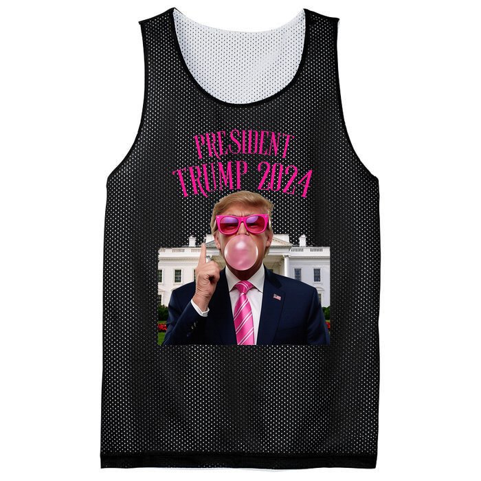 Trump Won 2024 President Trump Blowing Mesh Reversible Basketball Jersey Tank