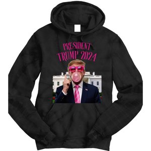 Trump Won 2024 President Trump Blowing Tie Dye Hoodie