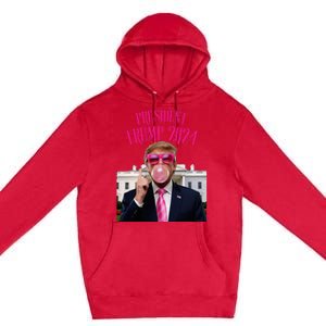 Trump Won 2024 President Trump Blowing Premium Pullover Hoodie