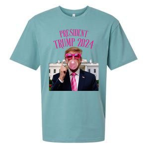 Trump Won 2024 President Trump Blowing Sueded Cloud Jersey T-Shirt