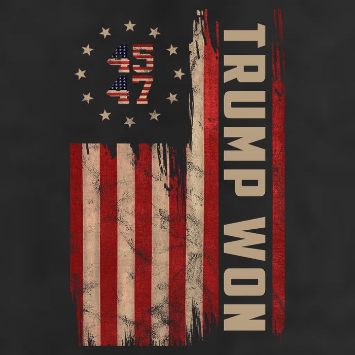 Trump Won 2024 45 47th President Usa Flag 7 Panel Mesh Trucker Snapback Hat