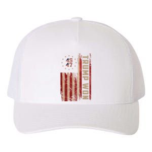 Trump Won 2024 45 47th President Usa Flag Yupoong Adult 5-Panel Trucker Hat