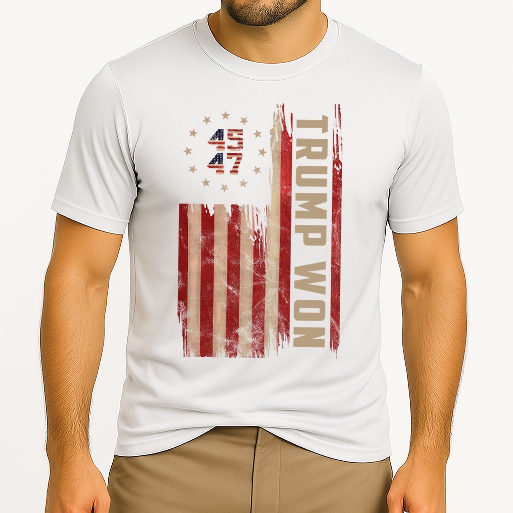Trump Won 2024 45 47th President Usa Flag Cooling Performance Crew T-Shirt