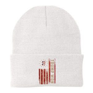 Trump Won 2024 45 47th President Usa Flag Knit Cap Winter Beanie