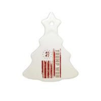 Trump Won 2024 45 47th President Usa Flag Ceramic Tree Ornament