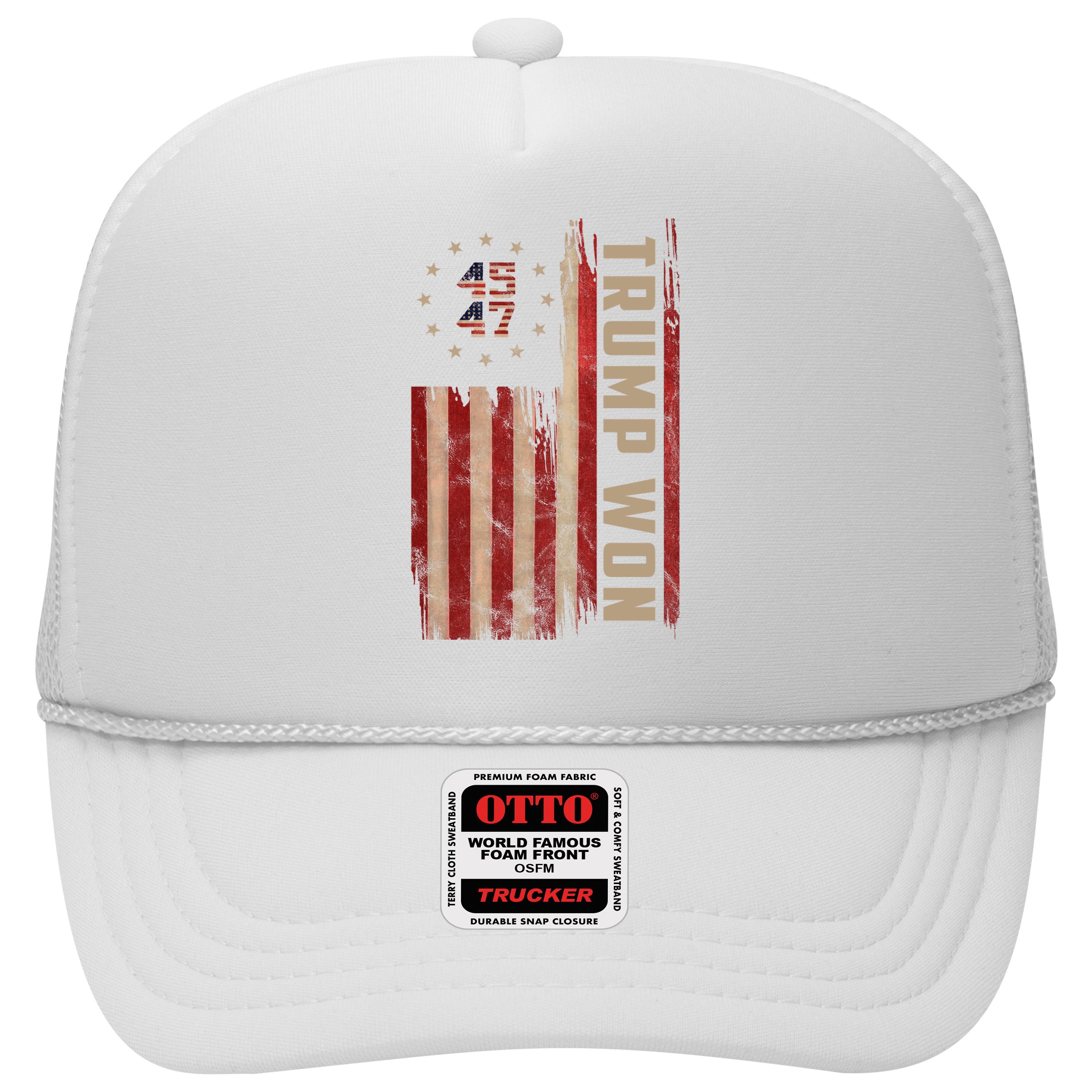 Trump Won 2024 45 47th President Usa Flag Hat