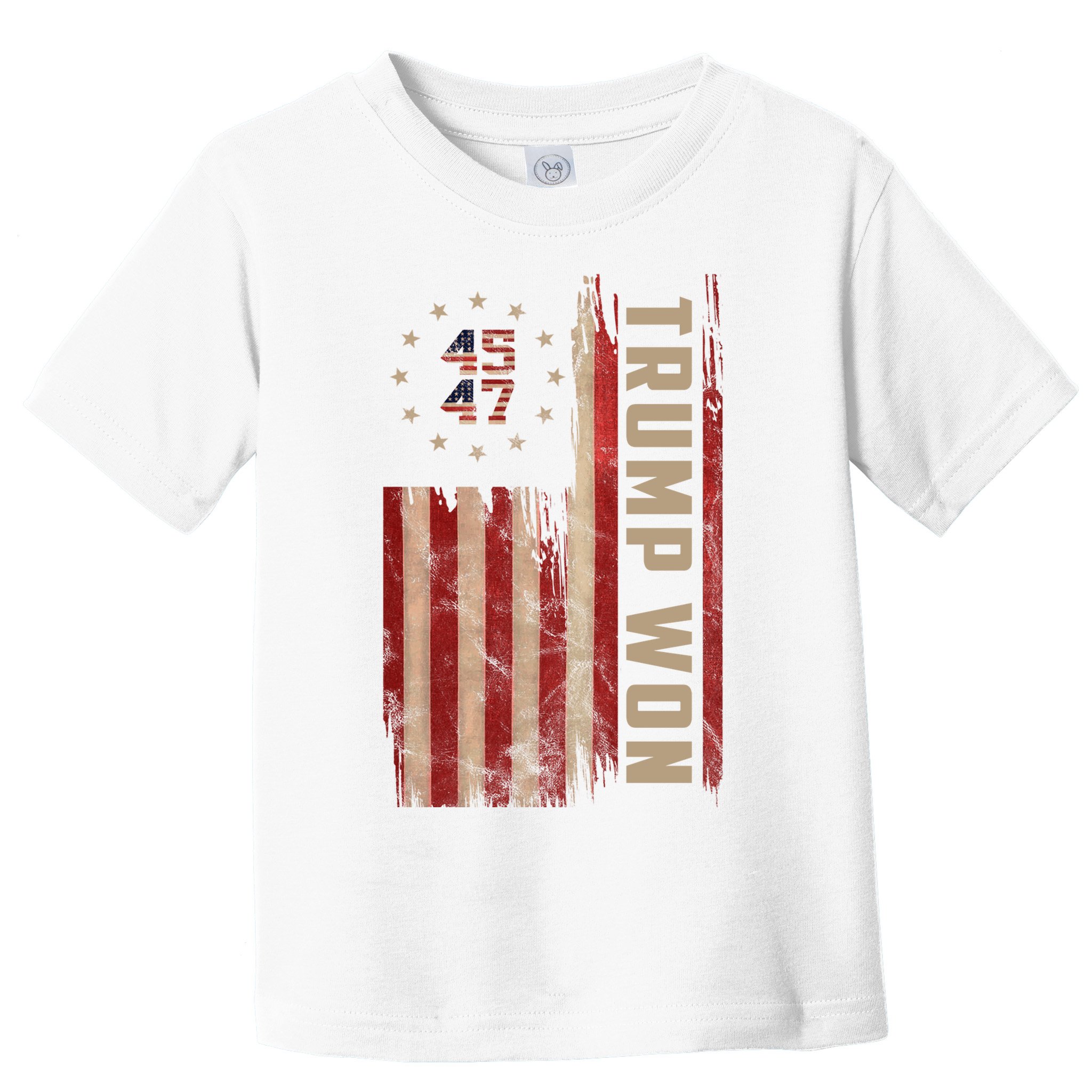 Trump Won 2024 45 47th President Usa Flag Toddler T-Shirt