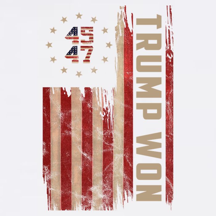 Trump Won 2024 45 47th President Usa Flag Toddler T-Shirt