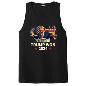 Trump Won 2024 President 47th Election Us Flag PosiCharge Competitor Tank