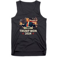 Trump Won 2024 President 47th Election Us Flag Tank Top