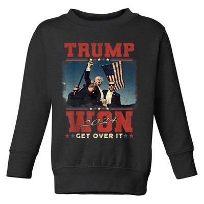 Trump Wins 2024 Presidential Election 2024 Donald Trump Wins Us Presidency Toddler Sweatshirt