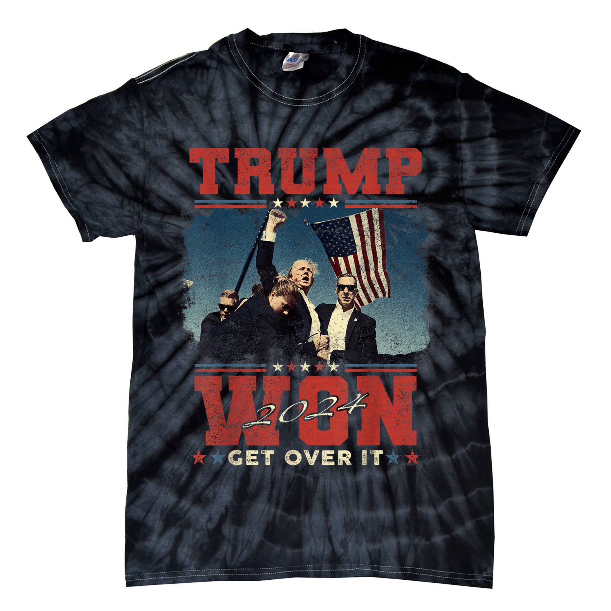 Trump Wins 2024 Presidential Election 2024 Donald Trump Wins Us Presidency Tie-Dye T-Shirt