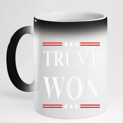 Trump Won 2024 Election 11oz Black Color Changing Mug