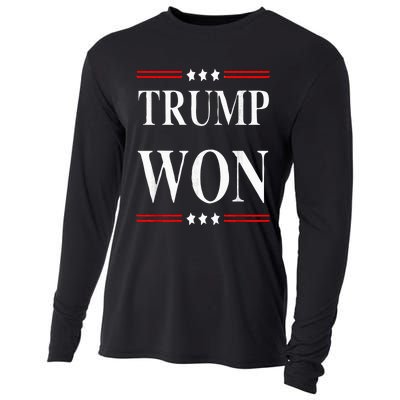 Trump Won 2024 Election Cooling Performance Long Sleeve Crew