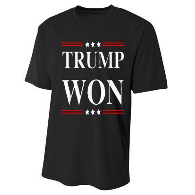 Trump Won 2024 Election Performance Sprint T-Shirt