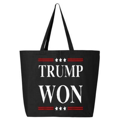 Trump Won 2024 Election 25L Jumbo Tote