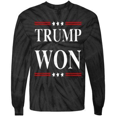 Trump Won 2024 Election Tie-Dye Long Sleeve Shirt