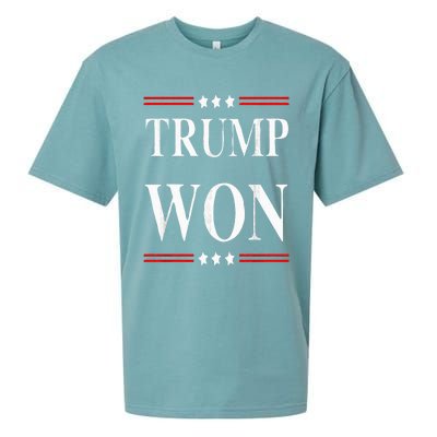 Trump Won 2024 Election Sueded Cloud Jersey T-Shirt